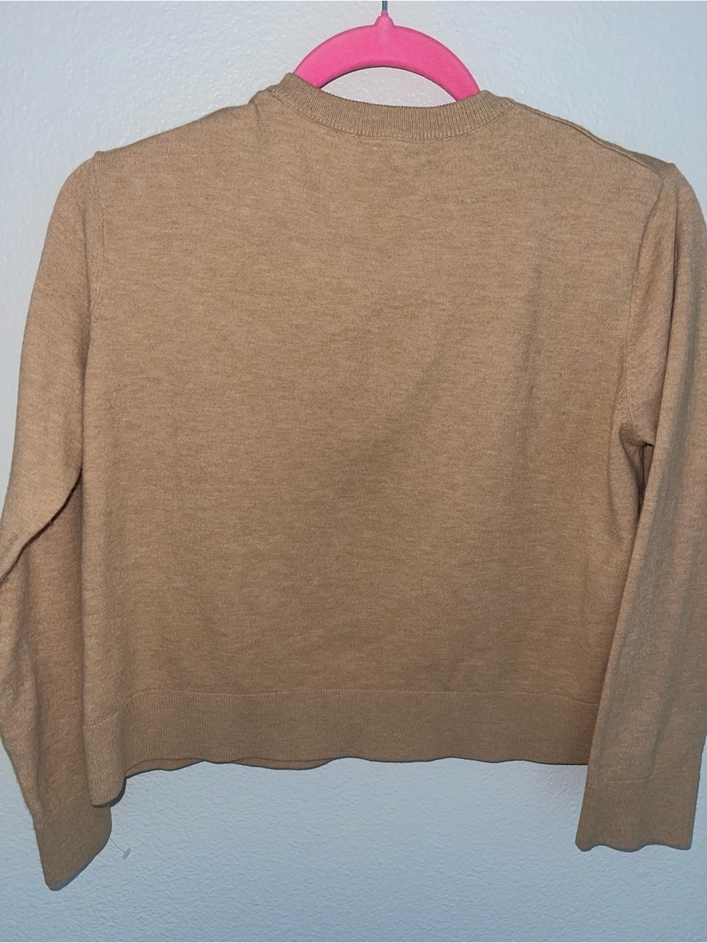 Zara Camel Button-Front Cardigan with Patch Pockets - Picture 3 of 7